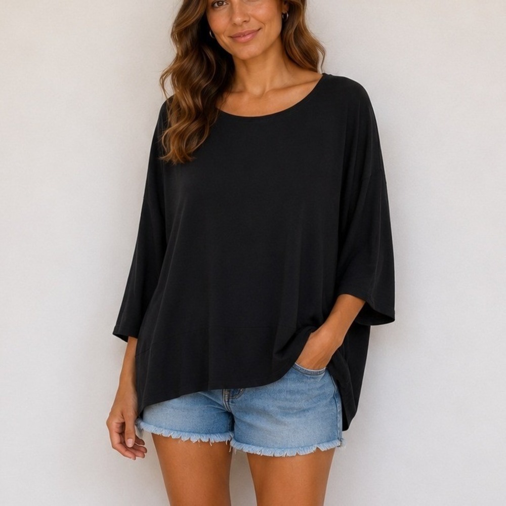 Eileen Fisher Oversized Tunic Preppy Quiet Luxury Old Money Coastal Career Chic